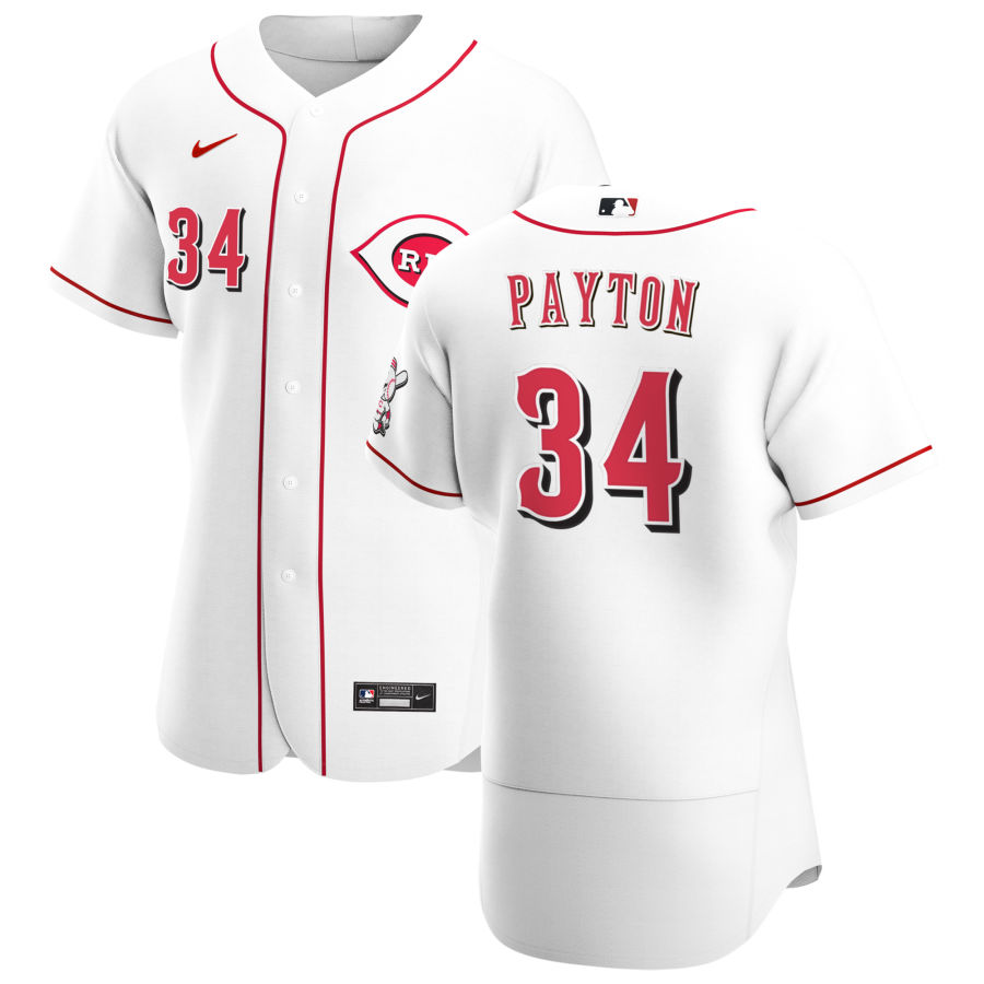 Cincinnati Reds #34 Mark Payton Men Nike White Home 2020 Authentic Player MLB Jersey->cincinnati reds->MLB Jersey